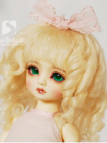 BJD Wig Girl Gold/Brown Hair Wig 【JW084】for MSD Ball Jointed Doll