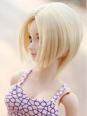 BJD Female Gold Short Hair Wig for SD Size Ball-jointed Doll