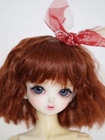 BJD Wig Wine/Pink Hair Wig JW095 for SD/MSD/YSD Ball Jointed Doll