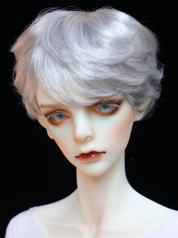 1/3 1/4 1/6 Wig Boy Short Silver White Hair Wig for SD/MSD/YSD Size Ball-jointed Doll