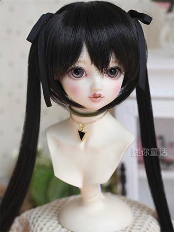 BJD Girl Black/Brown Hair 1/3 1/4 1/6 Wig for SD/MSD/YSD Size Ball-jointed Doll