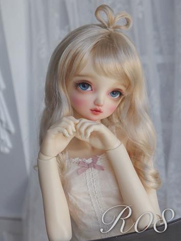 BJD Wig Girl Light Brown Long Curly Hair for SD/MSD/YOSD Size Ball-jointed Doll