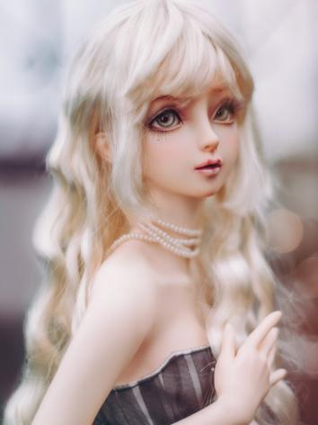 BJD Wig Girl Light Gold Long Curly Hair for SD/MSD/YOSD Size Ball-jointed Doll