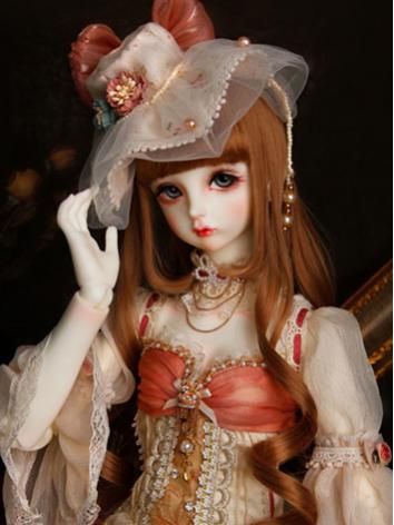 BJD Wig Girl Light Brown Long Hair Wig for SD Size Ball-jointed Doll