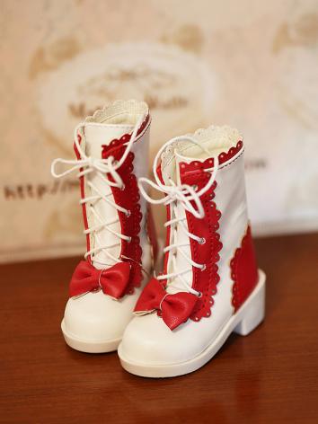 BJD 1/3 1/4 Shoes Girl/Boy White/Pink/Red/Black Boots for SD/MSD size Ball-jointed Doll