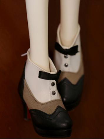 Bjd 1/3 Girl/Female Red&Brown/Black&Brown High-heel Shoes for SD size Ball-jointed Doll
