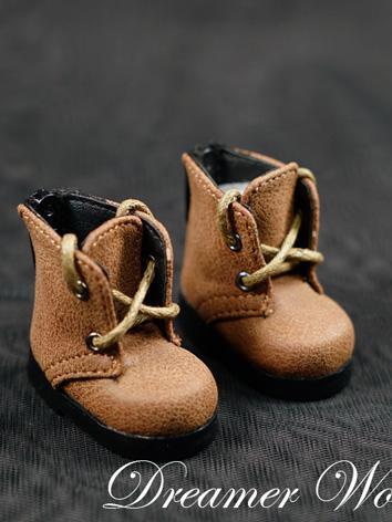 BJD Shoes Girl/Boy Brown/Yellow/Black/Grey Flat Boots Shoes for YOSD Ball-jointed Doll