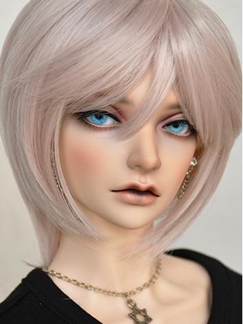 BJD Girl Wig Pink Short Straight Hair Wig for SD/MSD/YOSD Size Ball-jointed Doll
