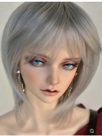 BJD Girl Wig Gray Short Straight Hair Wig for SD/MSD/YOSD Size Ball-jointed Doll