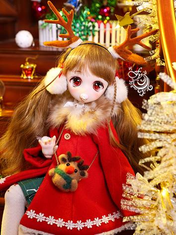 BJD Clothes Girl Red Coat S...