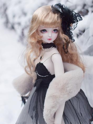 1/3 1/4 Clothes Girl Black Dress for MSD/SD Ball-jointed Doll