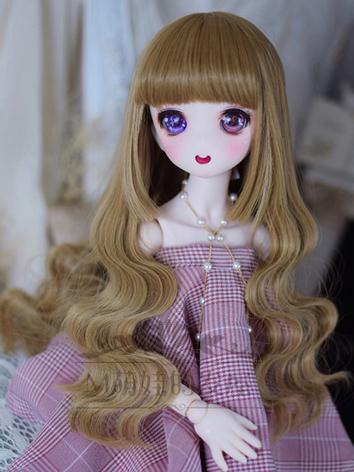 BJD Wig Girl Brown Curly Hair for SD/MSD/YOSD Size Ball-jointed Doll