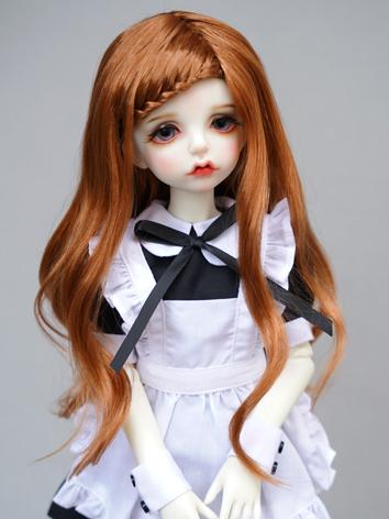 1/3 1/4  Wig Girl Brown Curly Hair Wig for SD/MSD Size Ball-jointed Doll