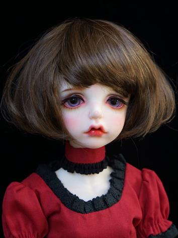 1/3 1/4 Wig Girl Brown Short Hair Wig for SD/MSD Size Ball-jointed Doll