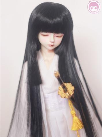 BJD Boy/Girl Wig Black Long Straight Hair for SD/MSD/YOSD Size Ball-jointed Doll