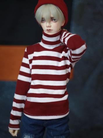 BJD Clothes Red/White High-...