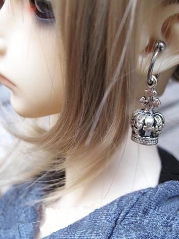 BJD Accessaries Silver Crown Earrings For YOSD/MSD/SD/70CM Ball Jointed Doll