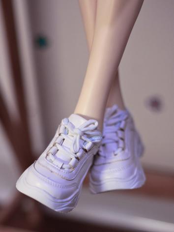 BJD Shoes White Platform Shoes for MSD/SD/70cm Size Ball Jointed Doll