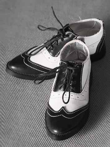 BJD Shoes Male Black&White Shoes Rshoes70-9 for 70cm Size Ball-jointed Doll