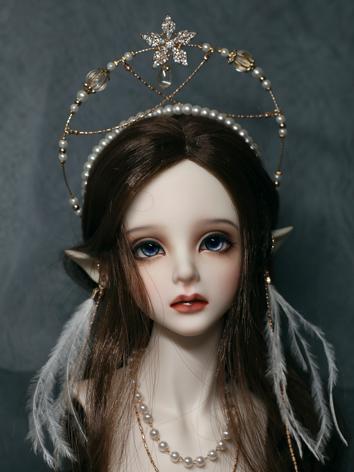 BJD Accessories Hair Crown Earrings Necklace Set for SD/MSD/YOSD Size Ball-jointed Doll