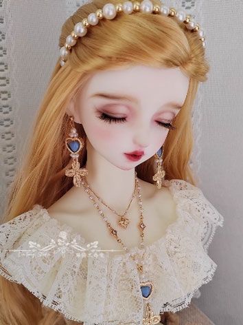 BJD Decoration Retro Pray Cross Earrings Necklace for SD MSD 70cm Size Ball-jointed doll