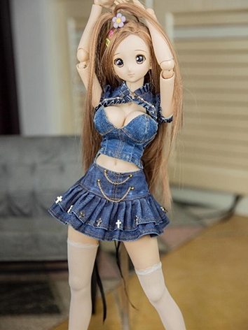BJD Clothes Denim Sexy Skirt Suit for SD Ball-jointed Doll