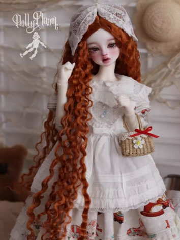 BJD Wig Soft Long Curly Hair for SD MSD Size Girl Ball-jointed Doll
