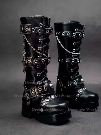 BJD Shoes Metal Punk Black ...