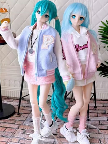 BJD Clothes Macaron Baseball Casual Suits for DD SD Size Ball-jointed Doll