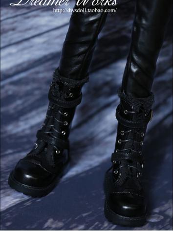 Bjd Shoes Black Boots for 7...