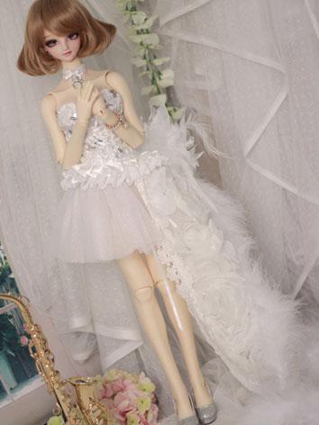 BJD Clothes White Dress Sui...