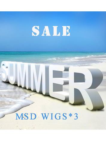 BJD Wigs Set 3 Pieces of Ra...