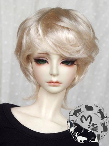 BJD Wig Light Gold Short Cu...