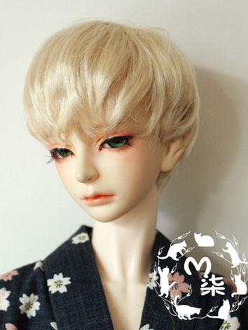 BJD Wig Light Gold Short Cu...