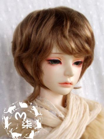 BJD Wig Golden Brown Short ...