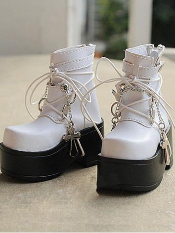 Bjd Shoes Boy/Girl Black/Wh...