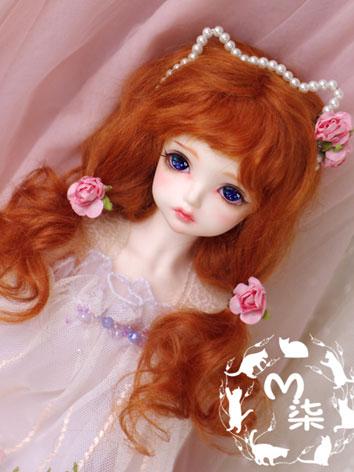 BJD Wig Orange Mohair Curly...