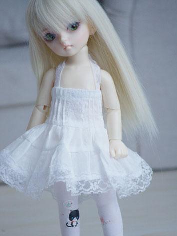 BJD Clothes White Slip dres...