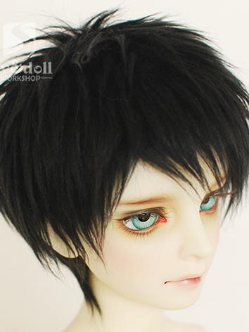 BJD Wool Wig Black Short Wi...