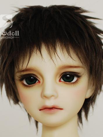 BJD Wool Wig Dark Brown Sho...