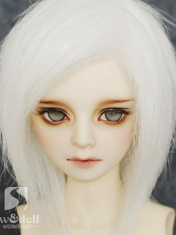 BJD Wig White Short Wig for...