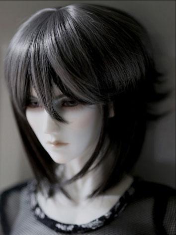 BJD Wig Black&Gray Short Wi...