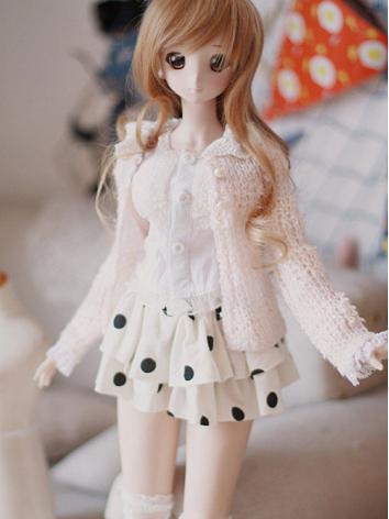 BJD Clothes Pink Cardigan S...