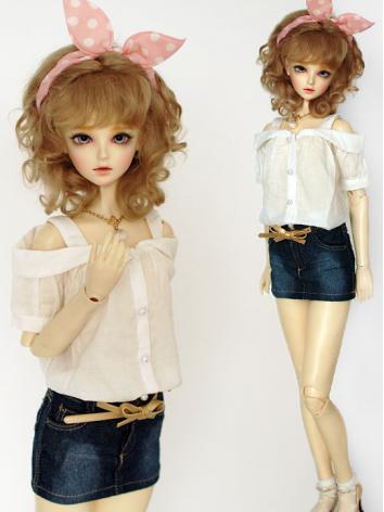 BJD Clothes Girl White Basi...