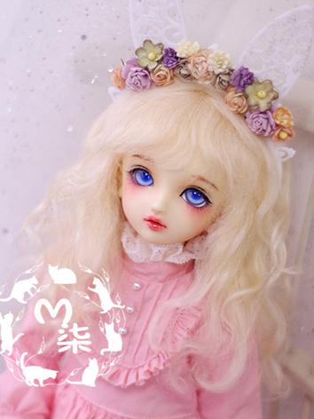 BJD Wig Light Gold Curly Ha...