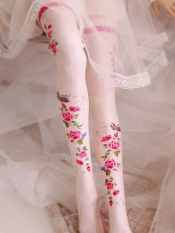 Bjd Socks Lady Pink Rose Hi...