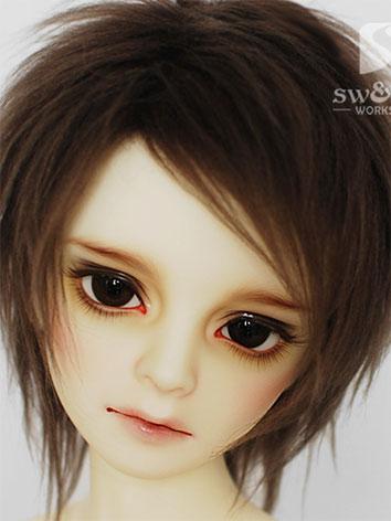 BJD Wig Chocolate Hair Wool...