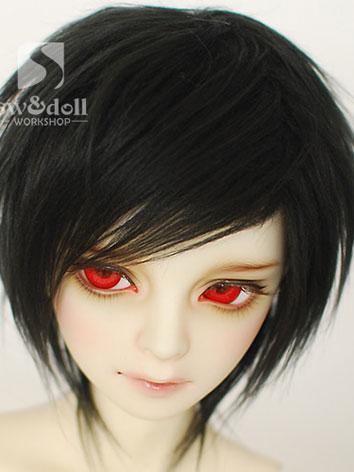 BJD Wig Black Hair Wool Wig...