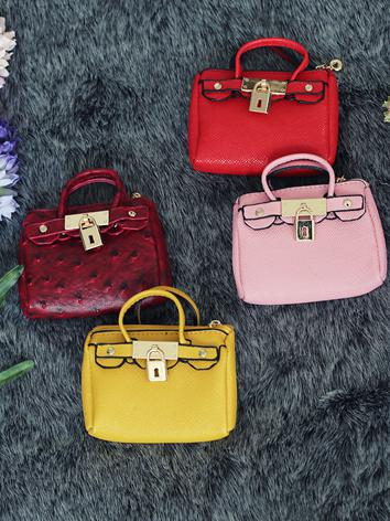 BJD Bag Girl Yellow/Red Leather Handbag for SD/MSD Ball-jointed doll