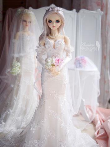 BJD Clothes Girl White Wedd...